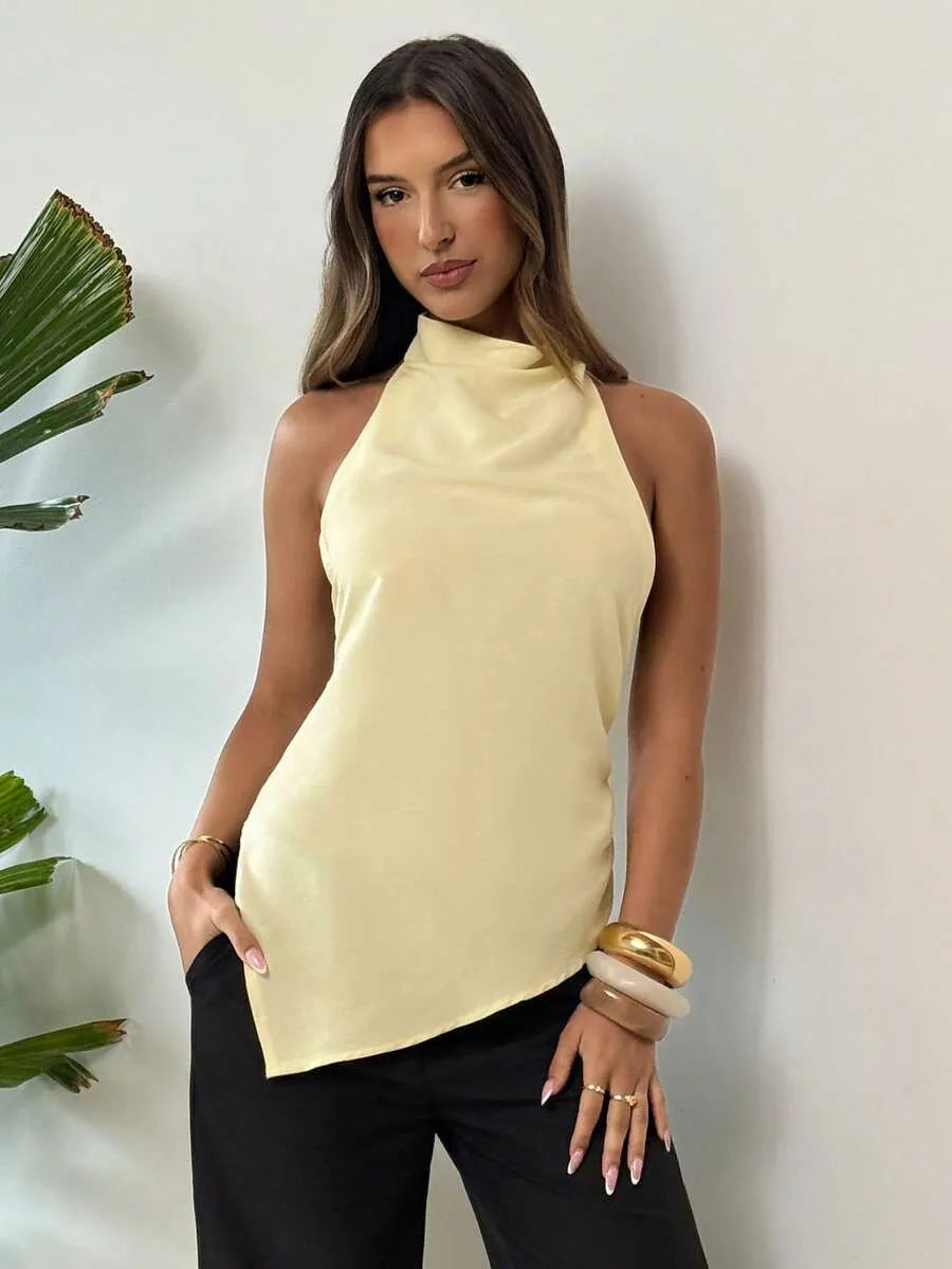 Estelle Satin-Neckholder-Top