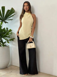 Estelle Satin-Neckholder-Top